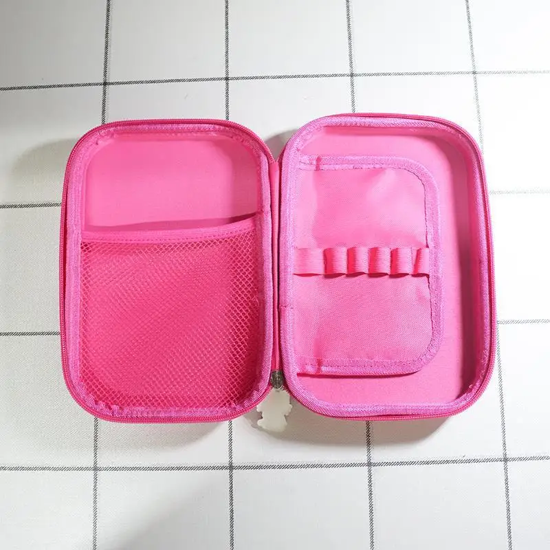 Большой Вместительный мраморный кожаный чехол карандаш EVA милый Единорог Kawai для