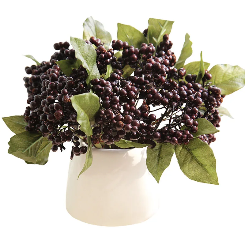 22 см декоративная Мини Рождественская матовая искусственная ягода яркая красная