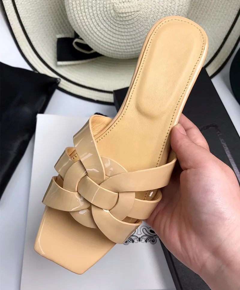 

Koovan Women's Slippers 2020 Trend Real Leather Flat Sandals Women's Summer Women's Flat Shoes Large Size Slipper