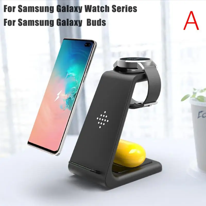 

3in1 Magnetic Wireless Charger for iPhone 11 / Xs AirPods Apple Watch 2 3 Wireless Charge Holder for Samsung Galaxy Watch Active