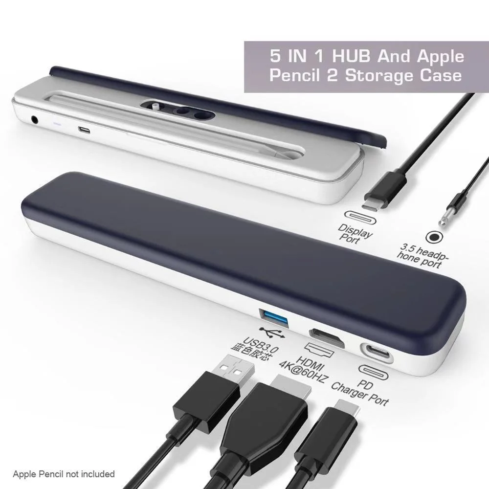 Адаптер USB C Hub для MacBook Pro PD порт Samsung S8 S9 Huawei P20 Mate 20 пенал iPad Apple Pencil|USB-хабы| |