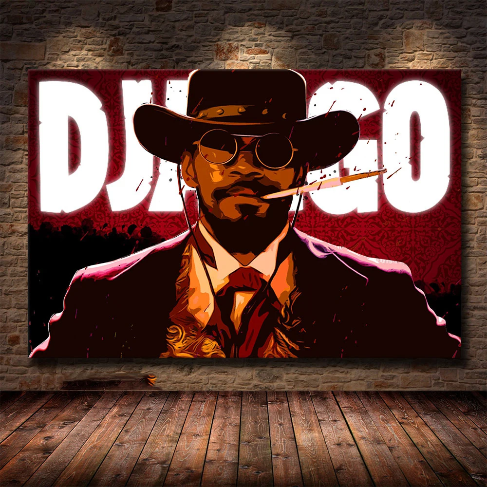 MT391 Django Unchained Quentin Tarantino Classic Movie Wall Art Picture Canvas Painting Poster Prints Living Room Home Decor on. - Печать холста с изображением картины Django Unchained Quentin Tarantino Classic Movie для декорирования гостиной домашнего и