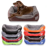 large dog bed warm cozy pet bed cushion kitten nest soft fleece pet sofa beds for dogs cat waterproof kennel dogs accessories