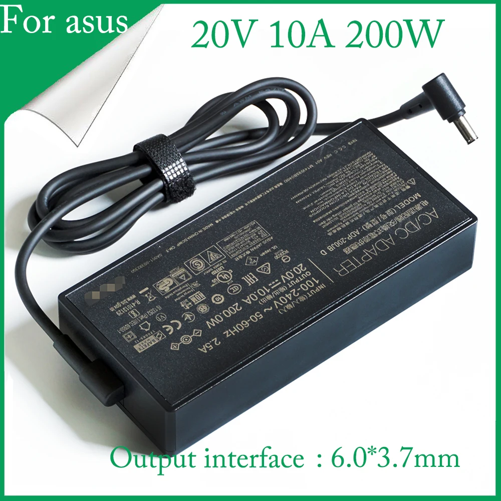 para Asus 20v Carregador Adaptador ac Tuf Traço F15 Fx516pr Fa506qr Rog Zephyrus G15 Ga503qm-hq121r Ga503q 10a Adp-200jb d