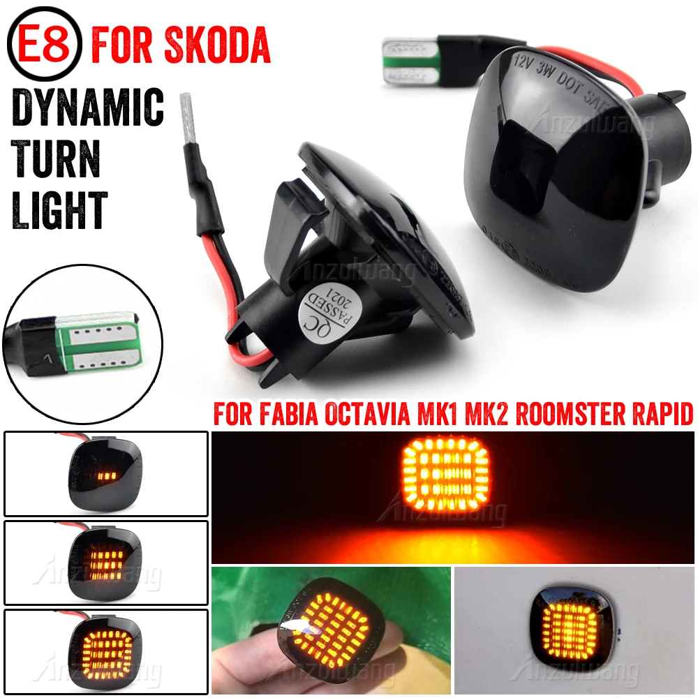 

Led Dynamic Side Marker Light Turn Signal Sequential Blinker For Skoda Fabia Octavia MK1 Mk2 For Audi A3 A4 B5 A8 For SEAT