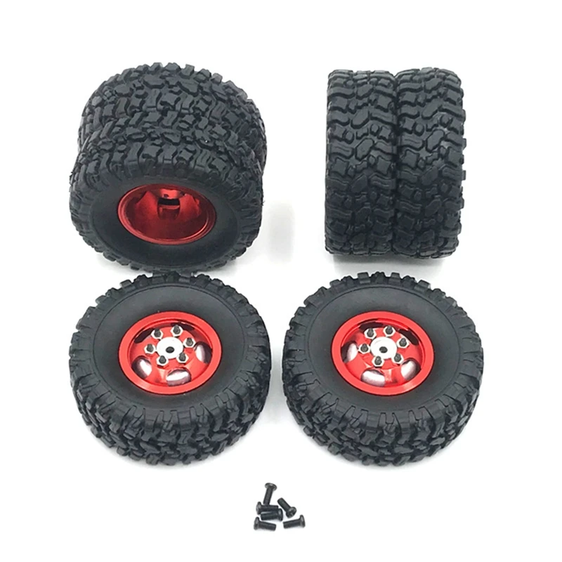 

Double Wheel Metal Wheel Rim with Rubber Tire Tyre for WPL B14 B24 Q61 4X4 4WD 1/16 RC Truck Upgrade Parts