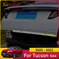 car rear door garnish trim sticker strips decoration stainless steel for hyundai tucson 2021 2022 nx4 accessories styling