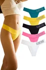 5 шт бесшовные трусики с широкой пояс нижнее белье Для женщин сексуальные трусики с надписью Дышащее Трусы-стринги разные цветы