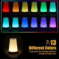 wood grain remote control touch lamp creative pat table rechargeable lamp indoor bedroom music bar lamp colorful atmosphere lamp