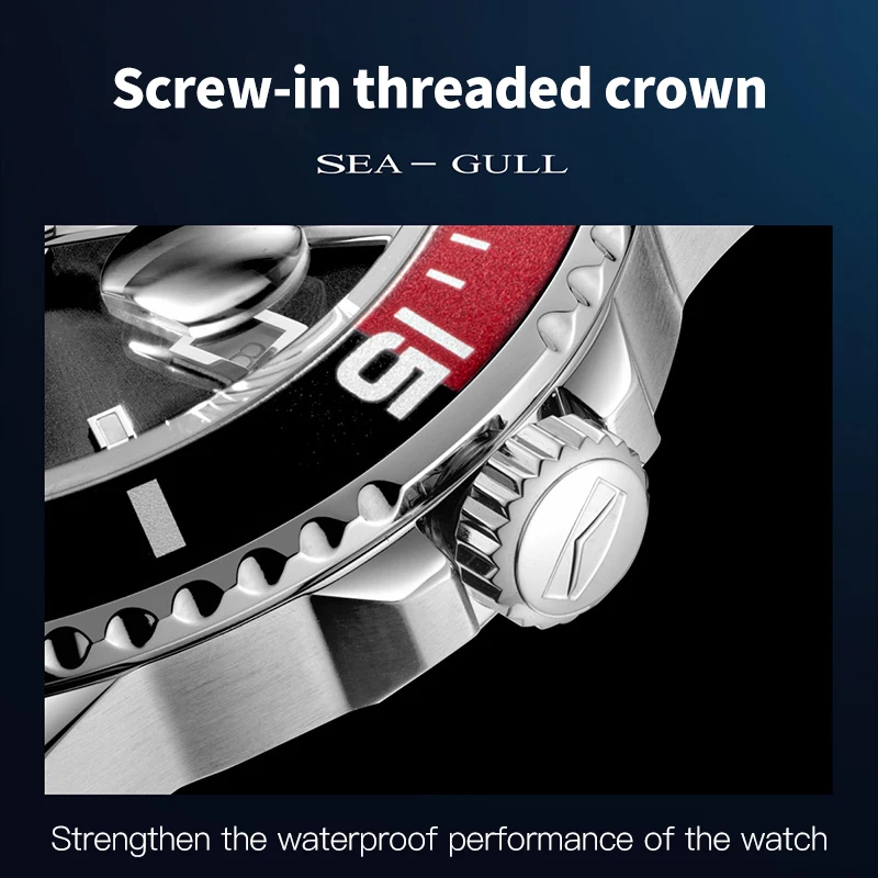 

2020 New Seagull Men's Watch Deep Diving Business Steel Band Automatic Mechanical Men's Watch 816.22.6114-Ocean Star