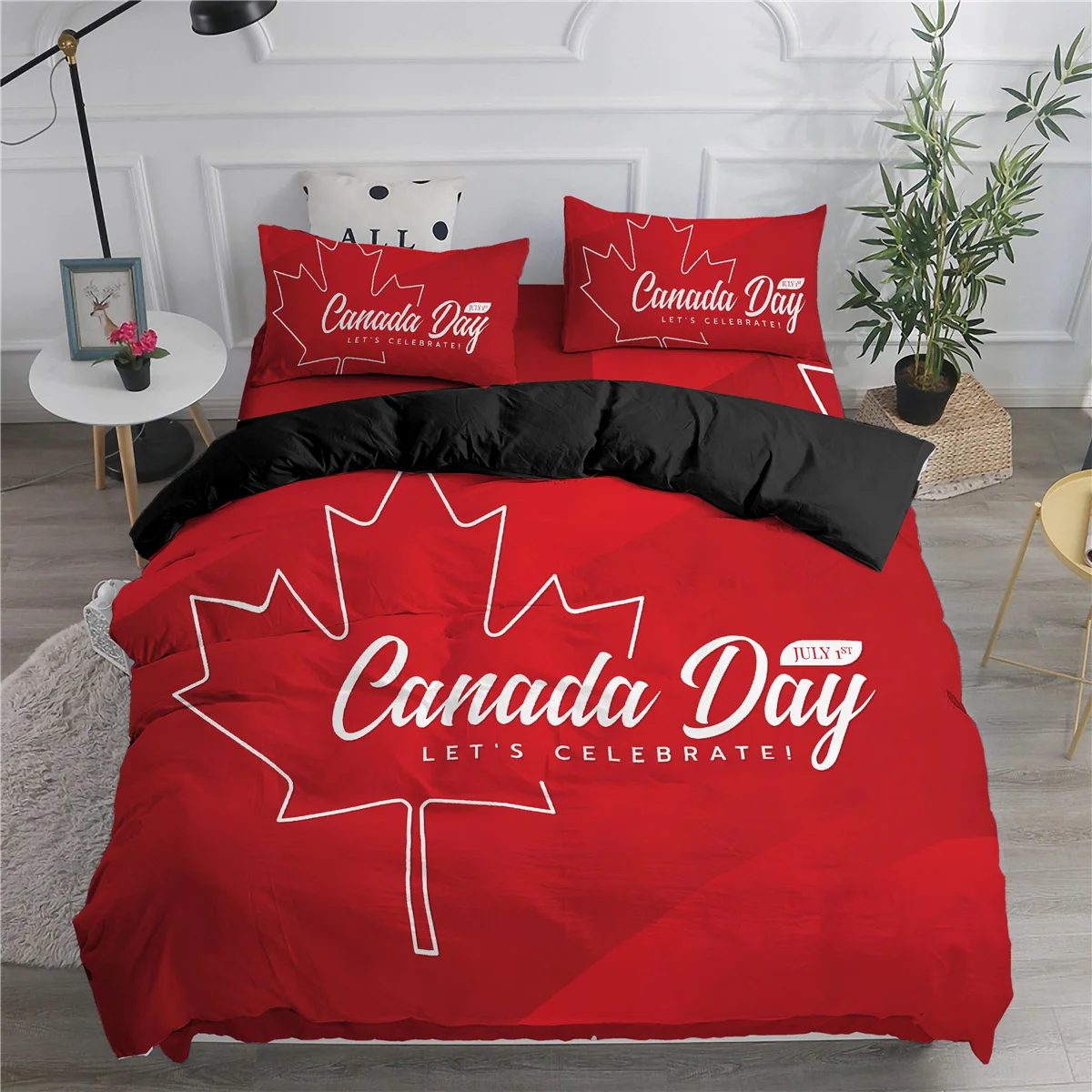 

Maple Leaf Bedding Set Comfortable Home Textiles Customizable 3pcs Bedroom With Pillowcase Duvet Cover Single Twin Full Size