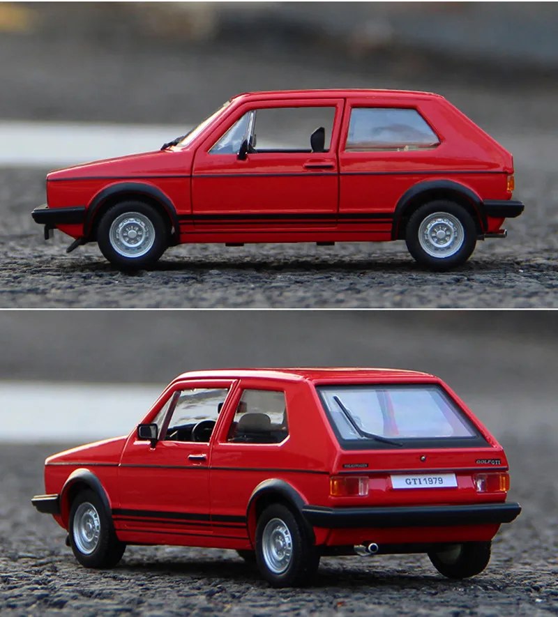 Bburago 1:24 1979 Volkswagen Golf GTI модель автомобиля из сплава Модель автомобиля украшение коллекция Подарочная игрушка