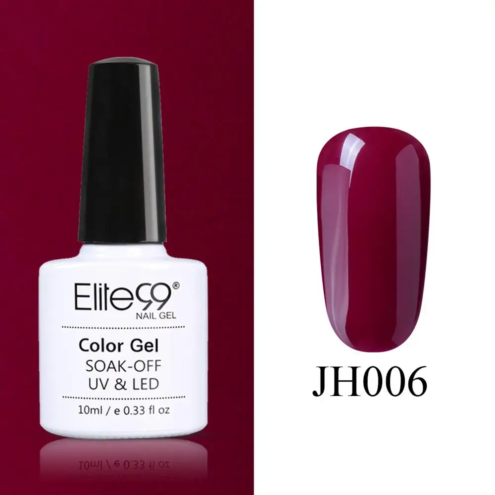 JH006 Elite99 винно-красный гель лак для ногтей 10 мл для дизайна ногтей маникюрный набор Гибридный гель Лаки нужно базовое верхнее покрытие для полигелевого лака - Цвет: JH006