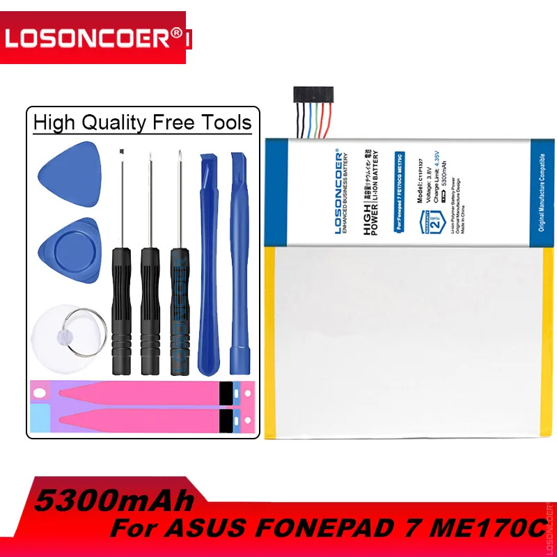 LOSONCOER 5300mAh C11P1327 батарея для Asus Fonepad 7 FE170CG ME170C FE170 Fonepad7 K017 K012 MeMo Pad ME170CX