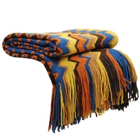 bohemian blanket knitted tailstock sofa blanket woven blanket office nap air conditioning shawl nordic small blanket