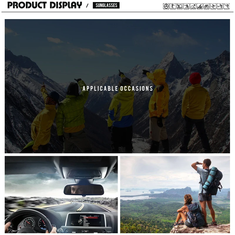 

DUBERY103 new European and American sports polarized sunglasses frame outdoor night vision sunglasses male