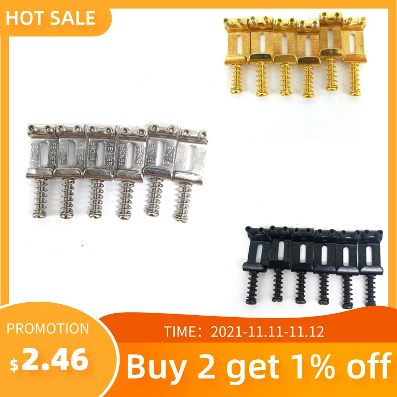 

6 Roller Bridge Pull String Code Electric Guitar Saddle for Stratocaster Telecaster Electric Guitar Accessories