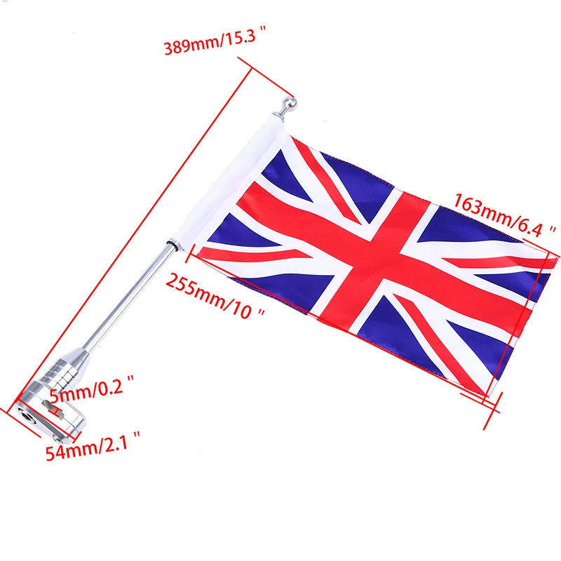 Автомобильный Стайлинг мотоцикла POSSBAY хромированный задний боковой флаг