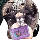 Игровой коврик для мыши с рисунком черепахи, NieR Automata, коврик для мыши YoRHa 2B 3D Oppai, игровой коврик для мыши на ягодицы, аниме, подарок для девушки с мягкой подставкой для запястья