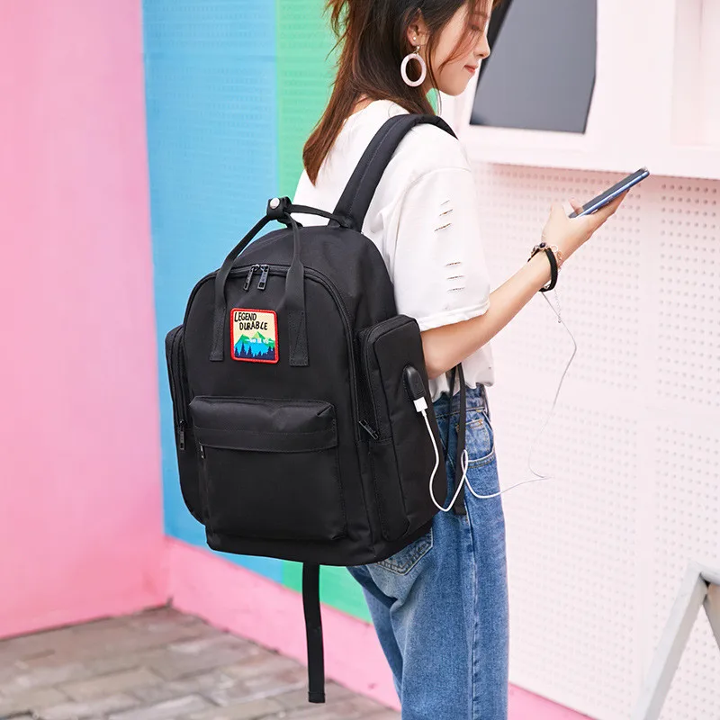 Женские школьные рюкзаки Oxford рюкзак с защитой от кражи зарядка через usb