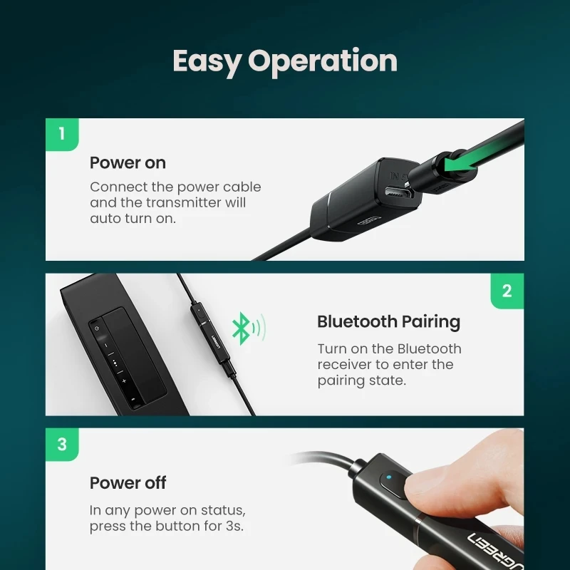 

UUgreen Bluetooth 5.0 Transmitter For TV Headphone PC APTX LL Digital Toslink Optical SPDIF Audio Adapter Wireless Transmitter