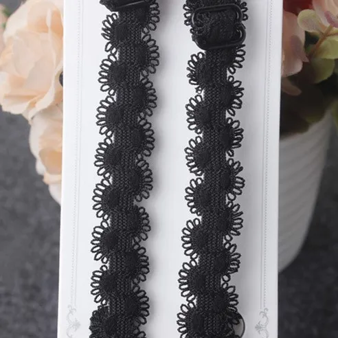 black 1 пара, Широкие бретельки для бюстгальтера, сексуальные декоративные женские бретельки для бюстгальтера, регулируемое нижнее белье, аксессуары - Цвет: black