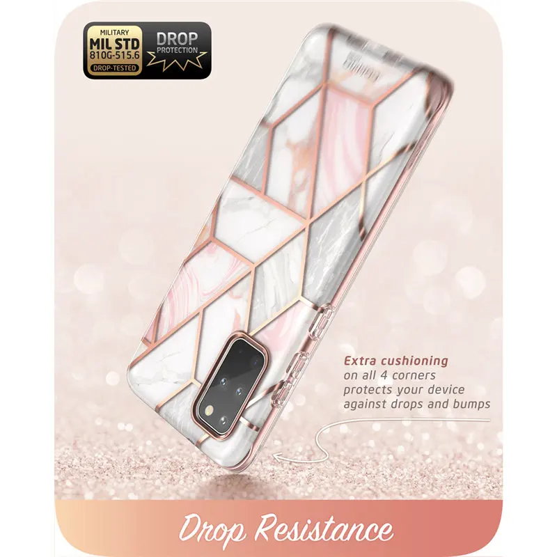 with built in screen protector for samsung galaxy s20 plus 5g case i blason cosmo full body glitter marble bumper cover case free global shipping