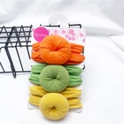 3 шт.лот детская однотонная повязка на голову с шариками, розовая для милых детей, девочек, тюрбан для волос, детские мягкие хлопковые детские аксессуары