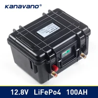 12v 100ah lifepo4 deep cycle lithium iron phosphate battery pack built in 12 8v 100a bms for electric boat motor solar inverter