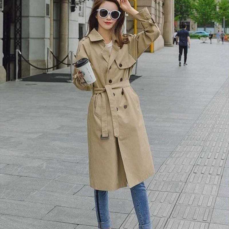 Модные ветровки Manteau длинный Femme Hiver Тренч осеннее пальто Женская парка мода Mujer