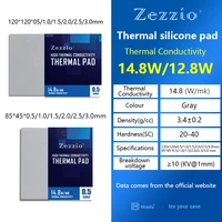 Zezzio Thermal Pad Soft Heat Dissipation Silicone Pad CPU GPU Graphics Card Motherboard Silicone Grease Pad Multi-Size 16 8W MK