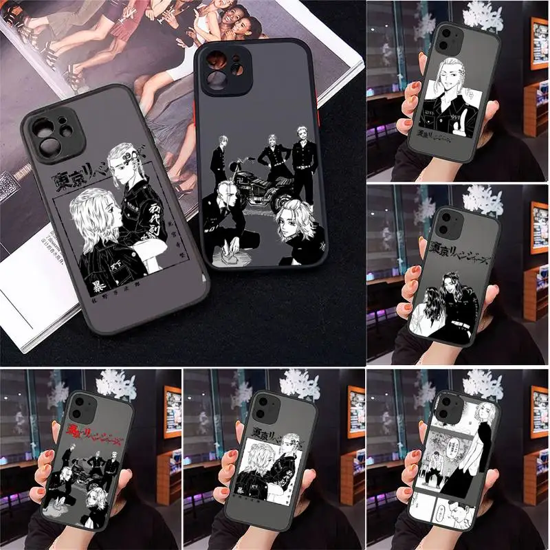 

tokyo revengers Phone Case Matte Transparent for iPhone 7 8 11 12 s mini pro X XS XR MAX Plus Clear mobile bag iphone 12 pro max