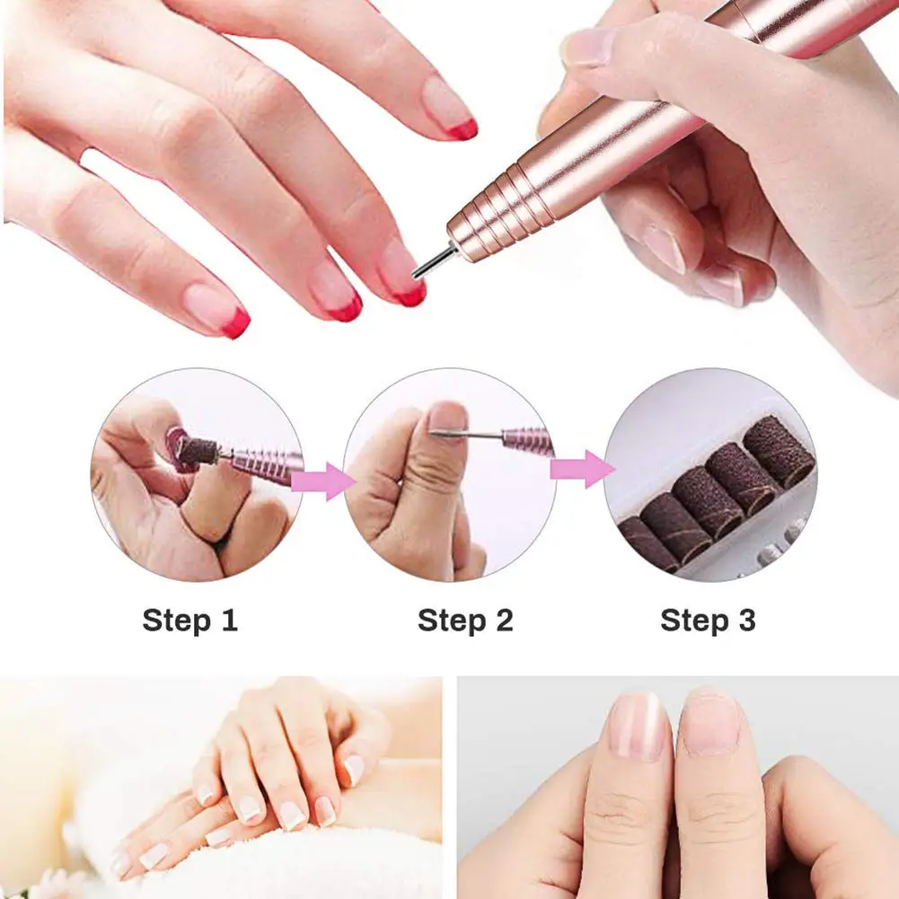 

USB Portable Electric Nail Drill Machine Mini Strong Nail Polisher Grinder Sander Pedicure Manicure Nail Art Tools Kit Fashion