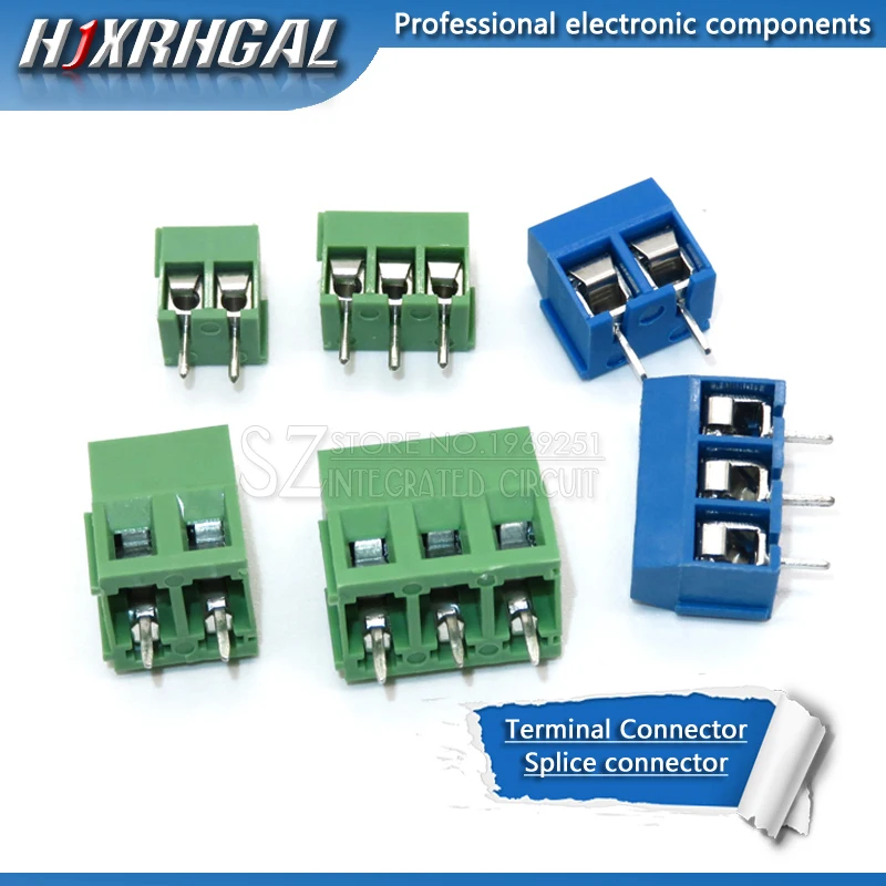 5 шт. клеммы KF128 KF301 KF350 3 мм 2PIN 3PIN винт PCB винтовая Клеммная колодка