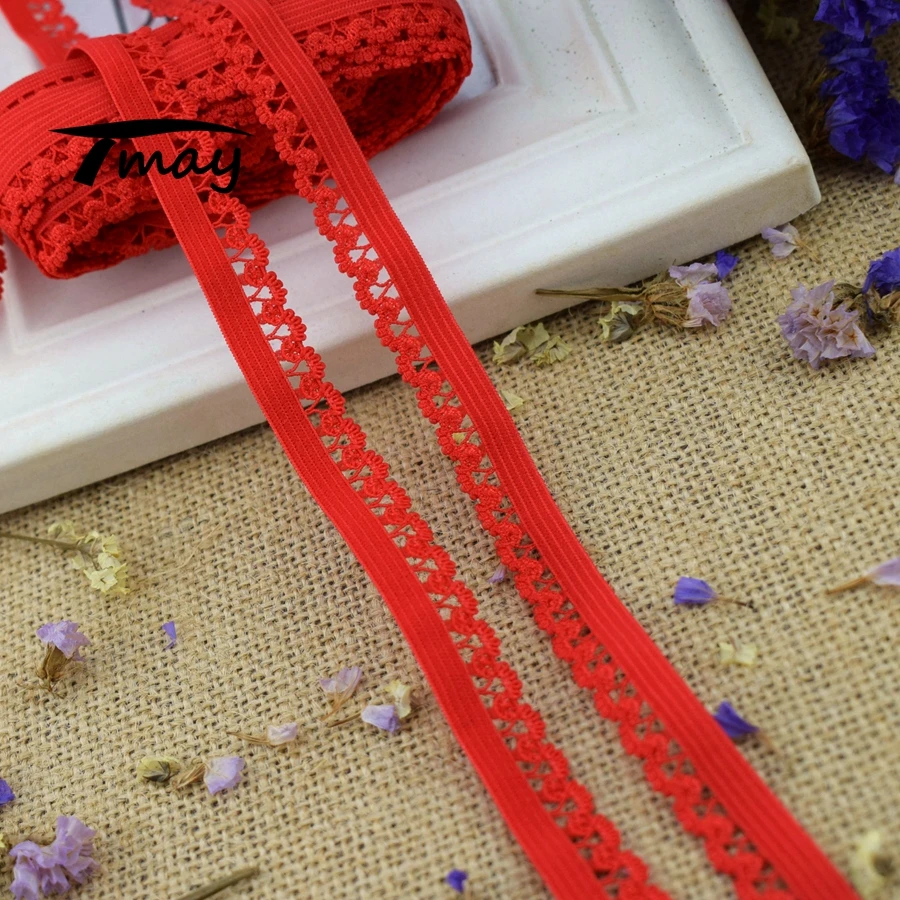 Ярко-красное кружевное нижнее белье для малышей с эластичной кружевной отделкой