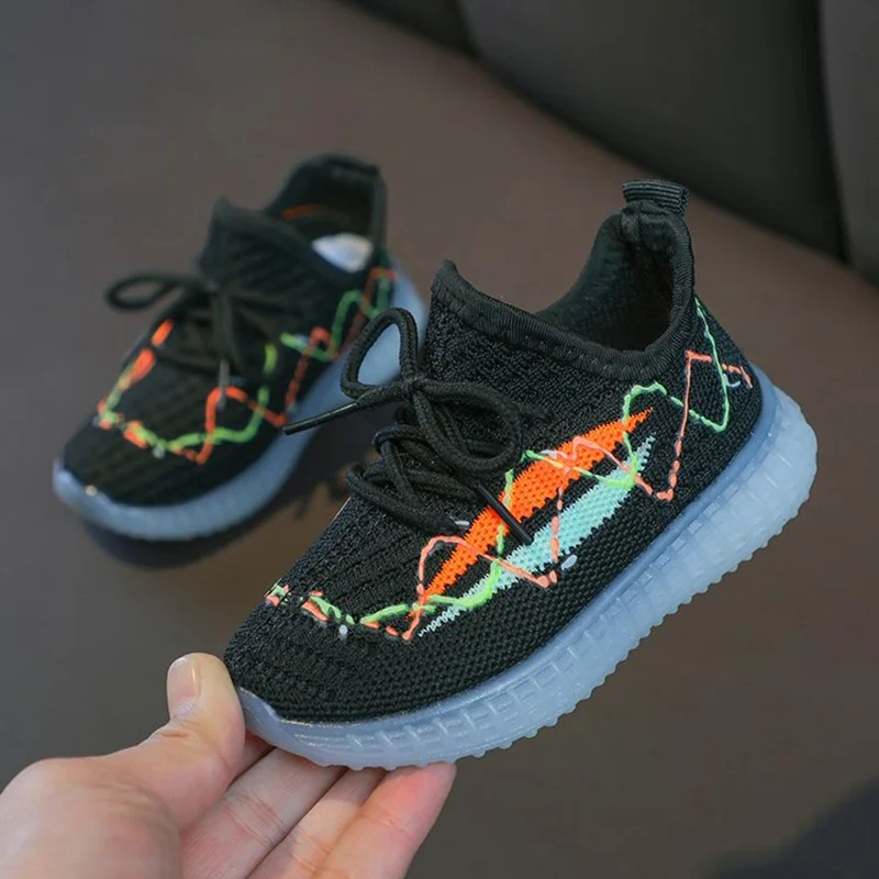 

Children Shoes Kids Sneakers Spring Autumn Breathable Knite Air Mesh Running Sports Shoes Girls Boys Casual Non-slip Sneakers