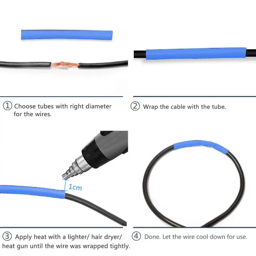 500 шт. соединители для проводов и термоусадочные трубки изолированные