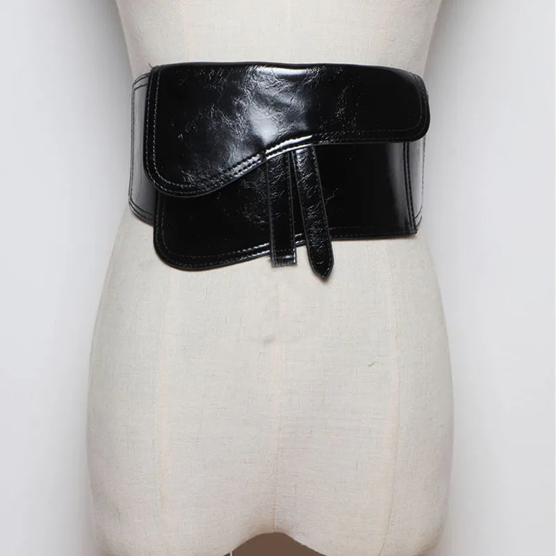 Brand New Fashion Women's PU Leather Waist Belt Wide Elastic Stretch Corset Waistband Female Apparel Accessories Dress Belts