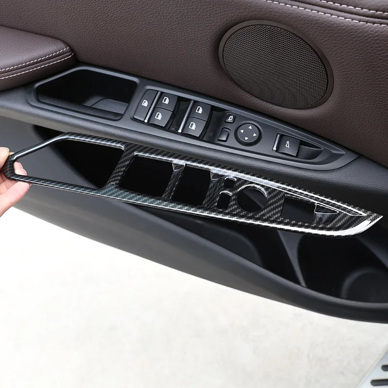 Для BMW X5 X6 F15 F16 2014 18 ABS серебро/углеродное волокно текстура Автомобильная дверь