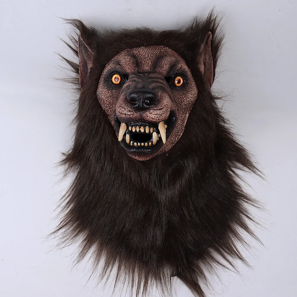Аниме маски оборотней животных Волк Реалистичная Косплэй латексные костюмы на