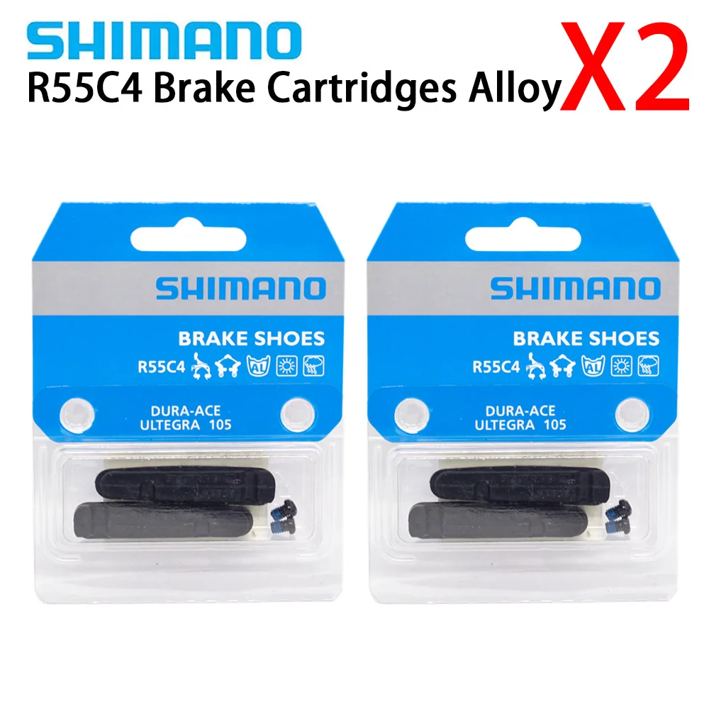 2 пары SHIMANO R55C4 v тормозные колодки для шоссейных велосипедов/диски из алюминиевого сплава Dura-Ace/Ultegra/105 R8000 6800 - Цвет: R55C4 2 SET With BOX