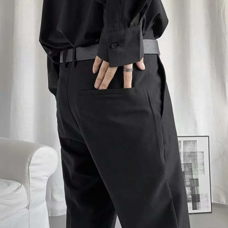 

Spring and summer trousers nine-point pants Slim-fit small-foot casual pants Korean style trend straight 9-point suit pants