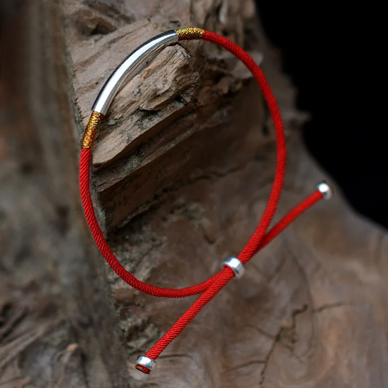 

Лидер продаж, тибетский буддизм, серебро 925 пробы, мантра, молитва, буддизм, браслет, Круглые трубчатые браслеты, красная веревка, ювелирные и...