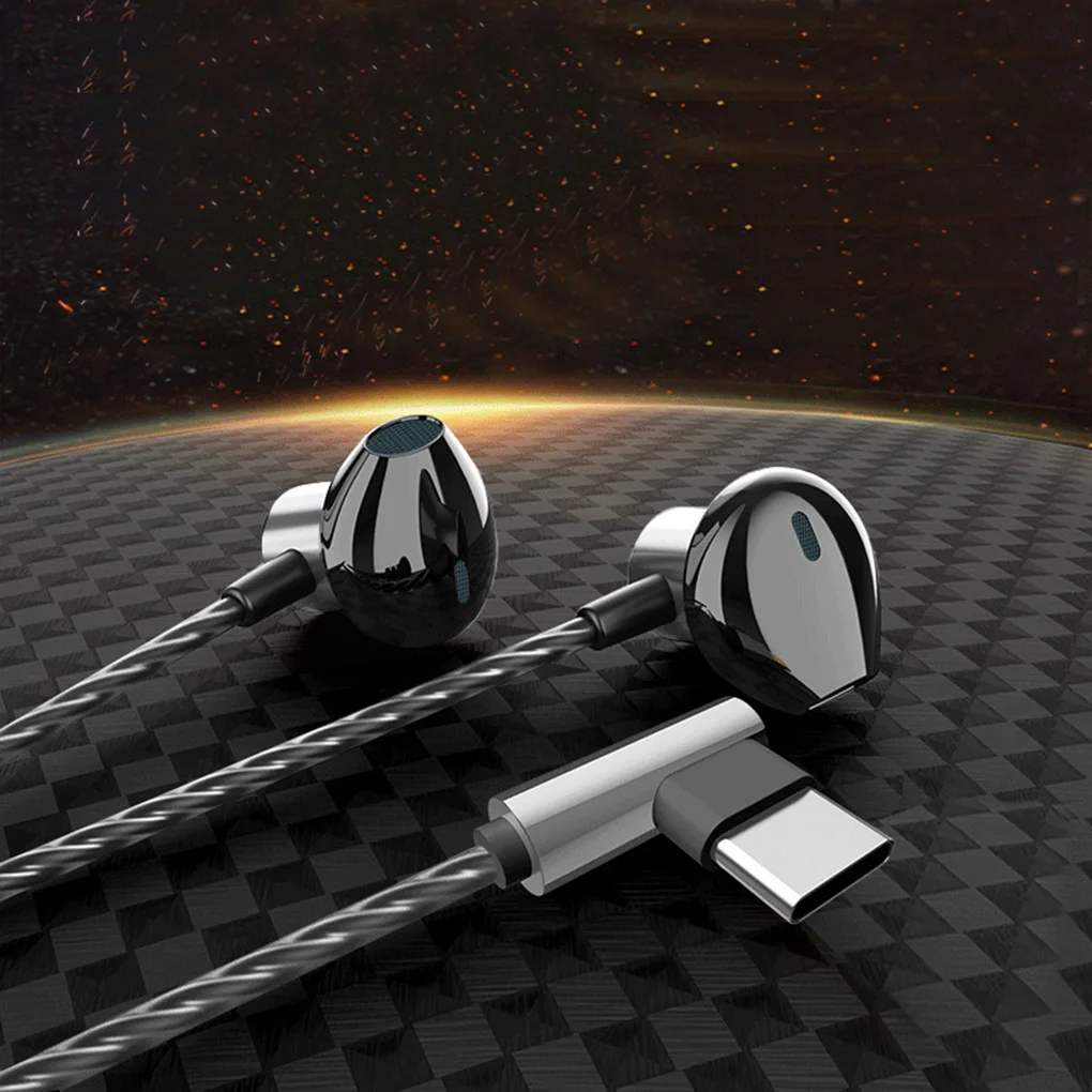 Наушники-вкладыши с проводным управлением наушники типа C басовые металлические