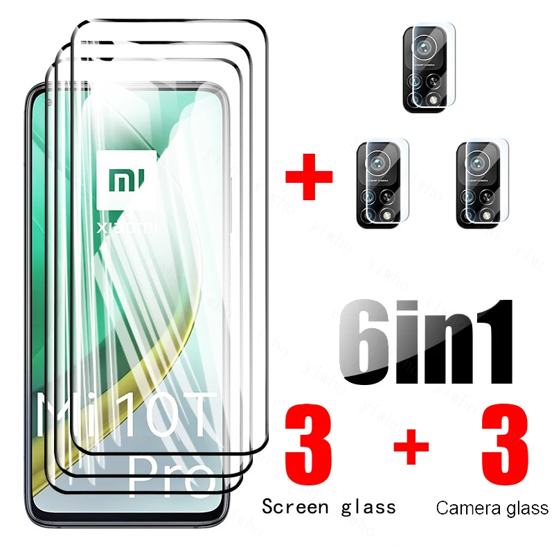 

6in1 для xiaomi 10t pro стекло redmi note 10 pro max 9 9s 9 pro заднего экрана объектива камеры poco f3 x3 pro nfc защитная пленка из закаленного стекла