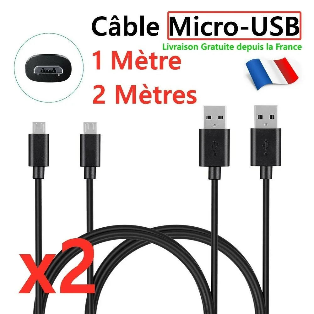 

Pour Samsung For Huawei,Sony,Téléphones Android,PS4,GPS Câble Chargeur USB Micro USB