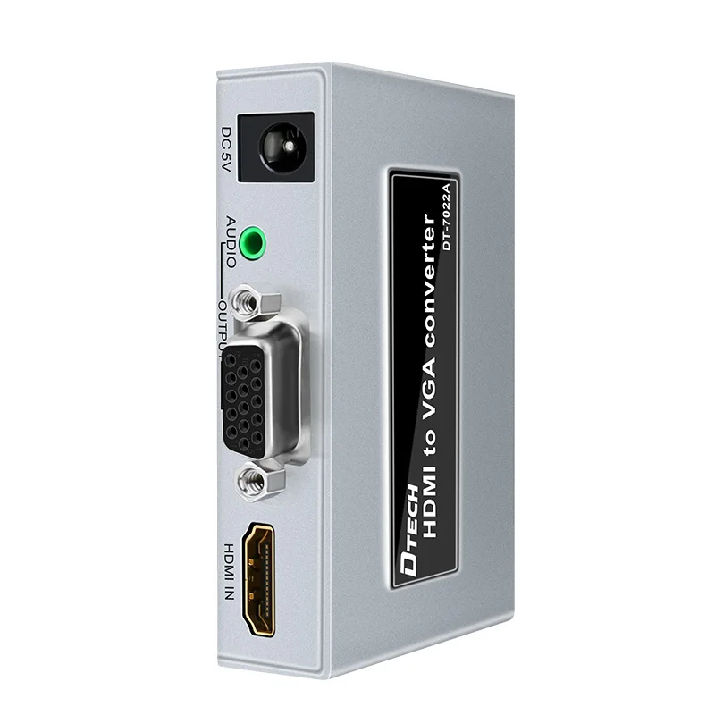 Factory Price Dtech Professional Audio Video 4K 1080P HDMI to VGA HD Converter Rca Hdmi With | & Cables