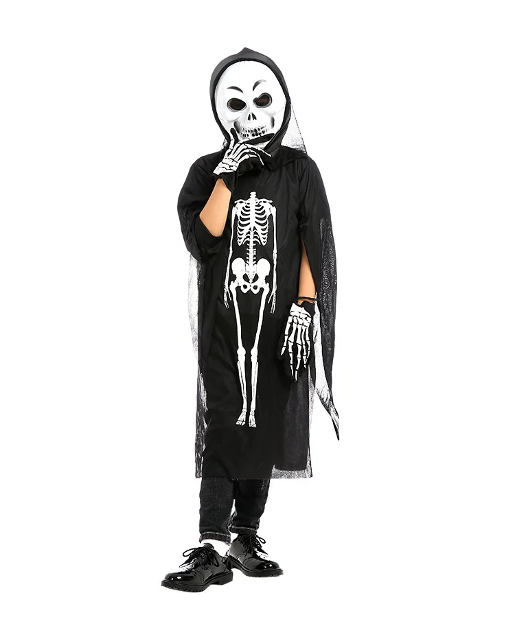 

Halloween Costume Skull Skeleton Demon Ghost Cosplay Costumes Adults Children & Kids Carnival Masquerade Dress Robes Scary Mask