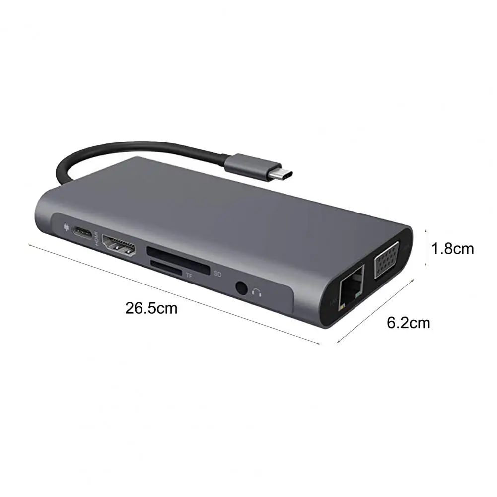 Док-станция 10 в 1 для USB 3 0 Type-C к RJ45 HDMI VGA PD TF Micro-SD | Компьютеры и офис