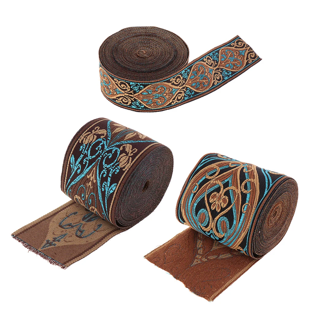 5 метров винтажный сари жаккардовая Лента отделка ленты границы для шитья